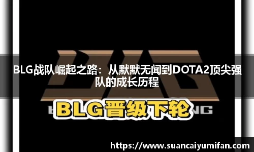 BLG战队崛起之路：从默默无闻到DOTA2顶尖强队的成长历程